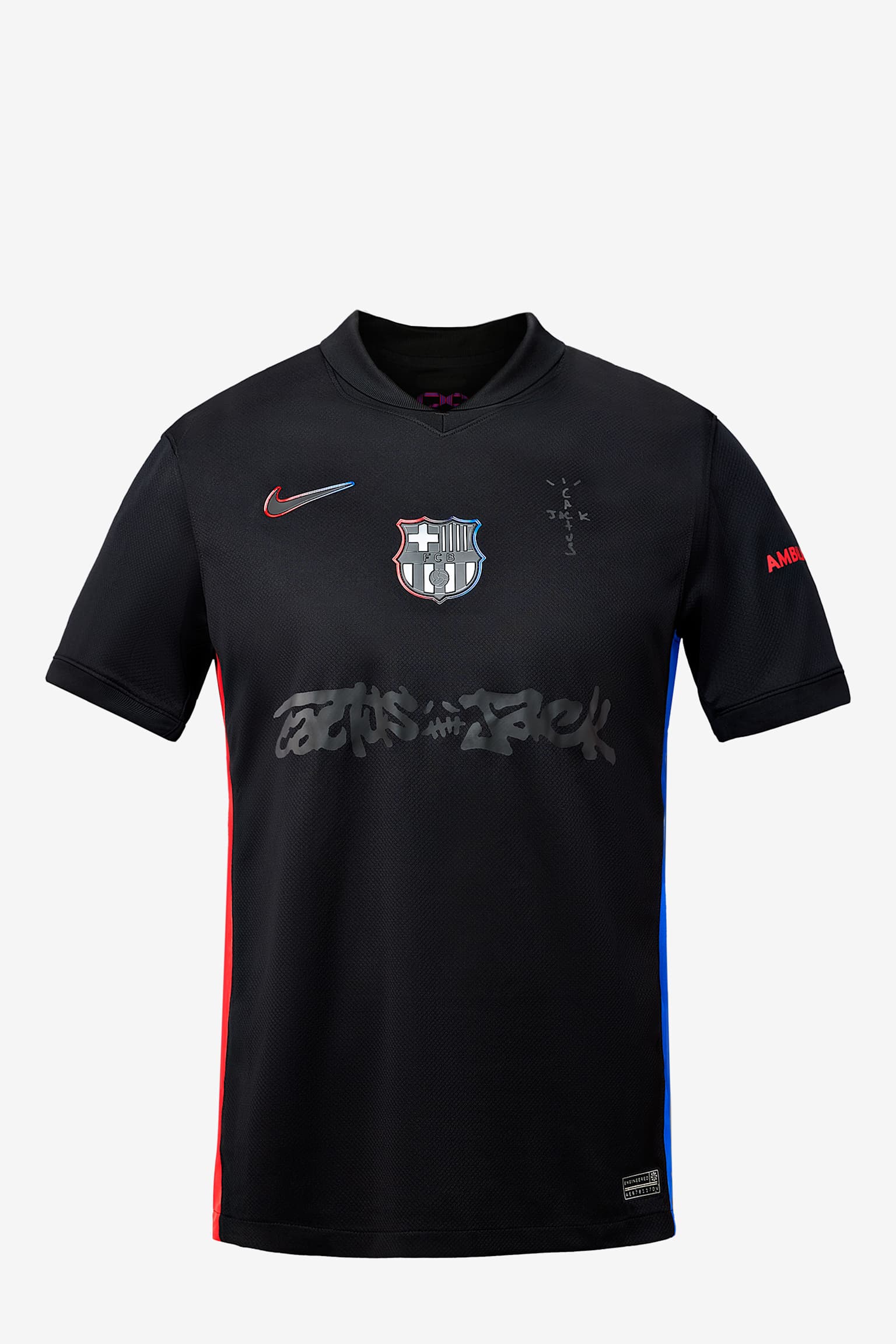 【人気コラボ】Cactus Jack x FC Barcelona ロゴTシャツ Cactus Jack by Travis Scott x FC Barcelona Washed Spray Logo